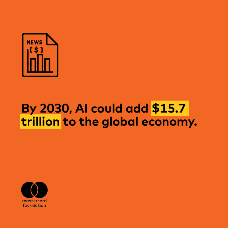 MastercardFdn's tweet photo. Artificial intelligence has the potential to reshape the learning experience. Swipe through to learn the impact it could have on students and teachers, then follow this link to read more: https://t.co/1u1myvBL6I