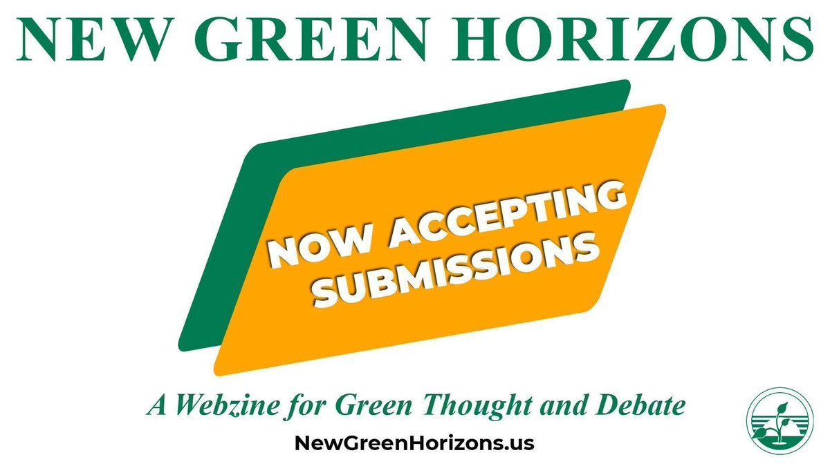 Want to share your thoughts on Green issues and join the discussion? New Green Horizons is accepting submissions for publication!

Learn more and submit your article at newgreenhorizons.us/author-guideli…