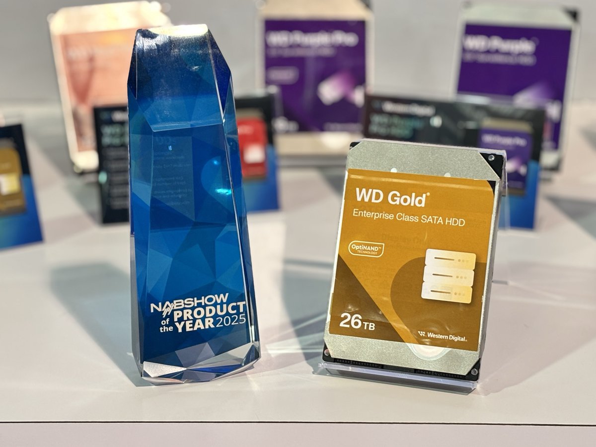 Built for enterprise, powered by innovation. The WD Gold 26TB just named #NABShow Product of the Year. Thanks to everyone who stopped by, hope to see everyone at the next one!