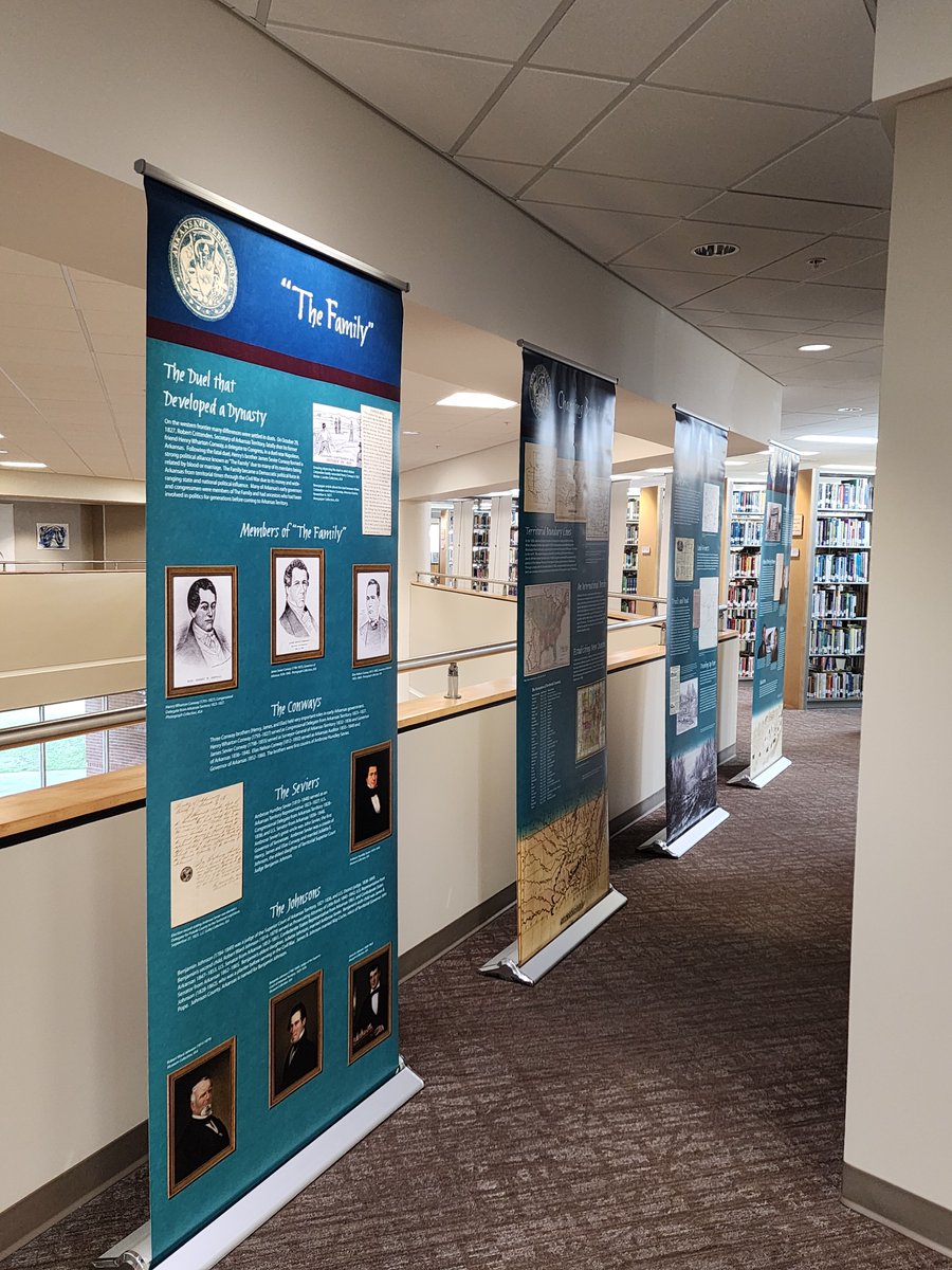 The Territorial Arkansas exhibit is here! Come check it out anytime during normal library hours on the 2nd floor.