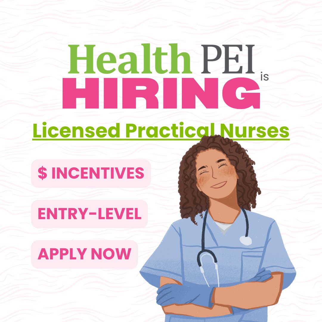🩺 New posting! Health PEI is looking for licensed practical nurse applications! Don't miss out on the boatload of benefits offered 🤩 

Learn more &amp; apply here for this great position today:
👉 talentegg.ca/employer/healt…

#LicensedPracticalNurse #CanadaJobs #NurseJobs