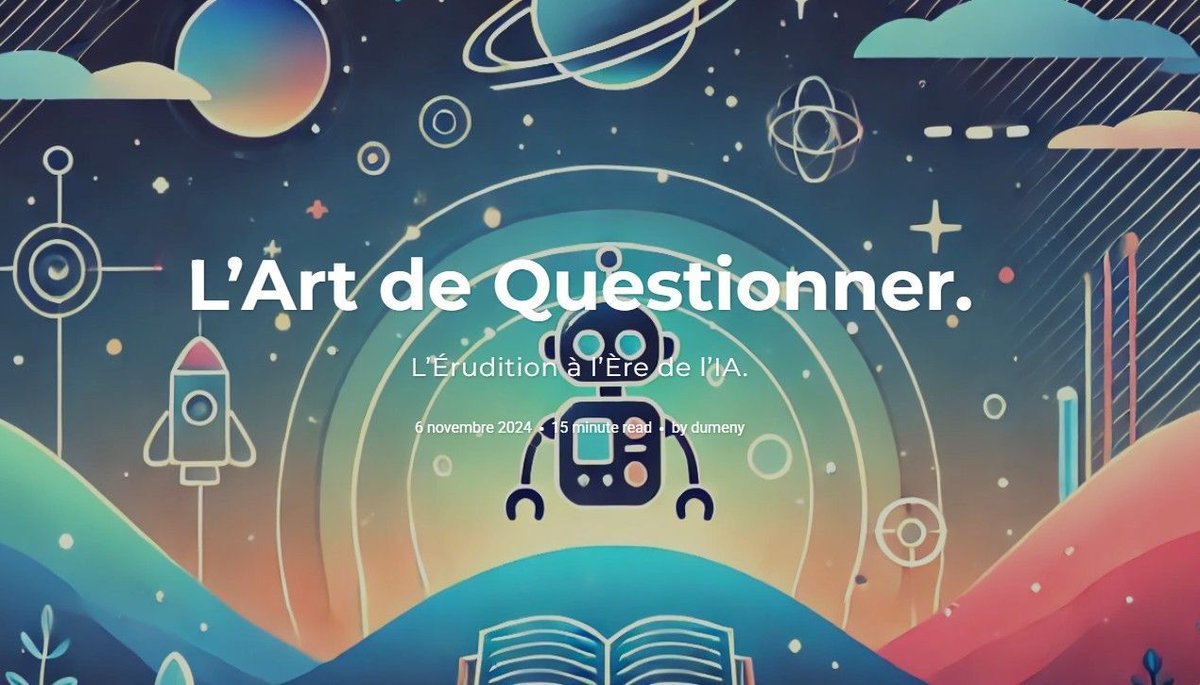 🌟 Poser une question à l’IA, c’est sculpter la connaissance.
Comme Michel-Ange avec le marbre, chaque reformulation affine la réponse, révélant l’essence du savoir. L’IA ne fige pas, elle ouvre des perspectives.
📖 Un texte inspirant à lire ici : dumeny.com/2024/11/06/lar…