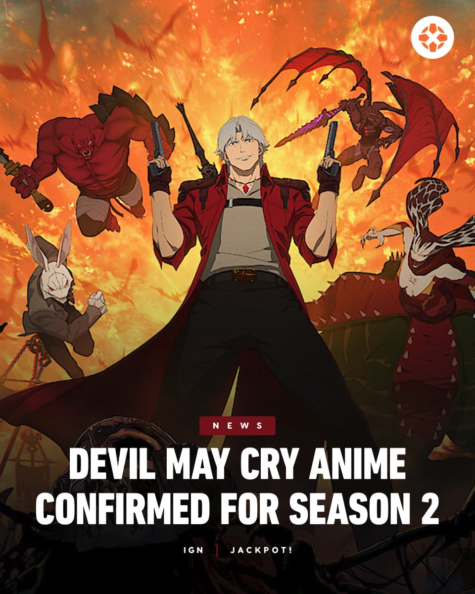 The Devil May Cry anime is officially getting Season 2 at Netflix.
 bit.ly/43Nre4t
