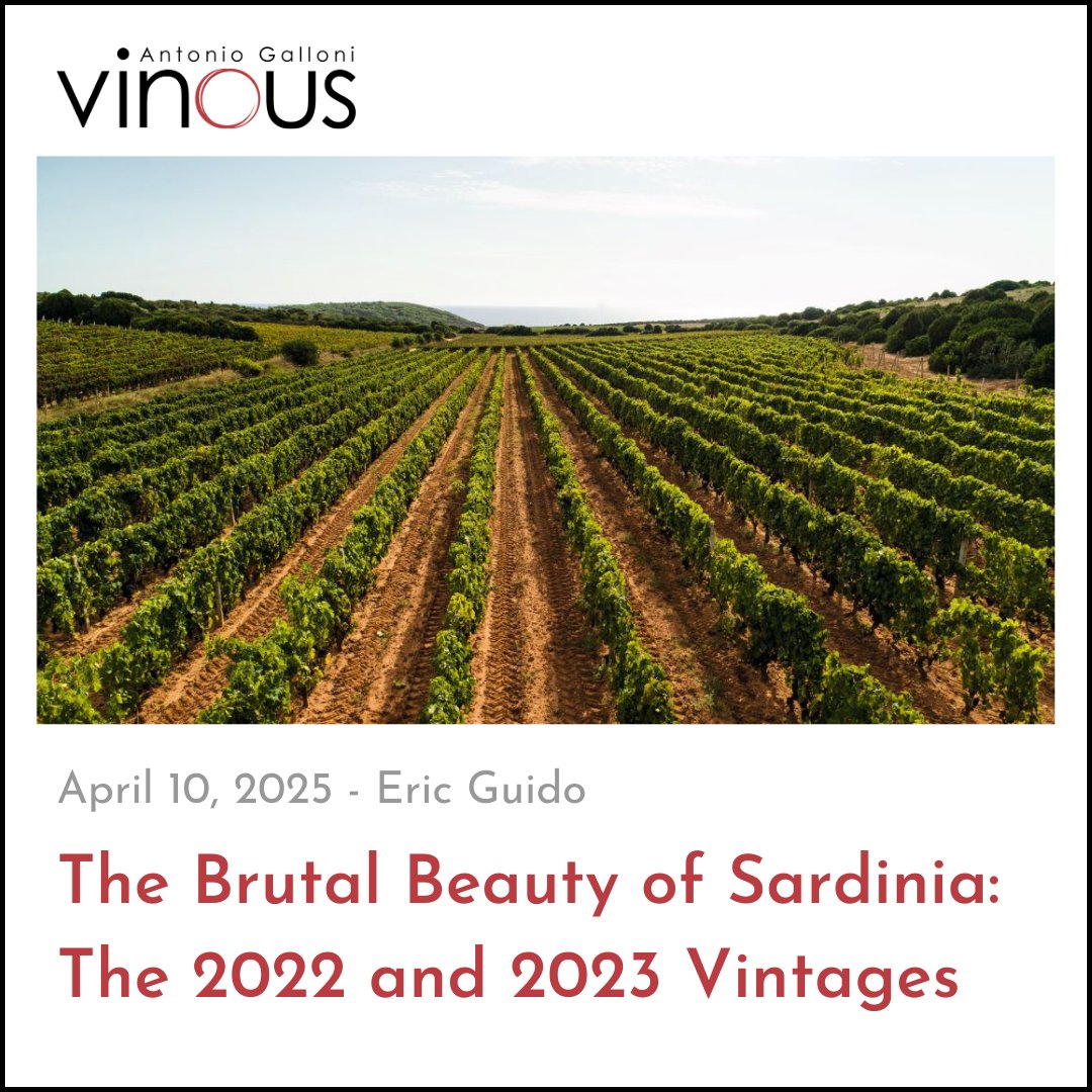 "Between its compelling native varieties, diverse terroir and high concentration of skilled winemakers, Sardinia is positioned for greatness." Read Eric Guido's new article, The Brutal Beauty of Sardinia: The 2022 and 2023 Vintages, on Vinous now.

vinous.com/articles/the-b…