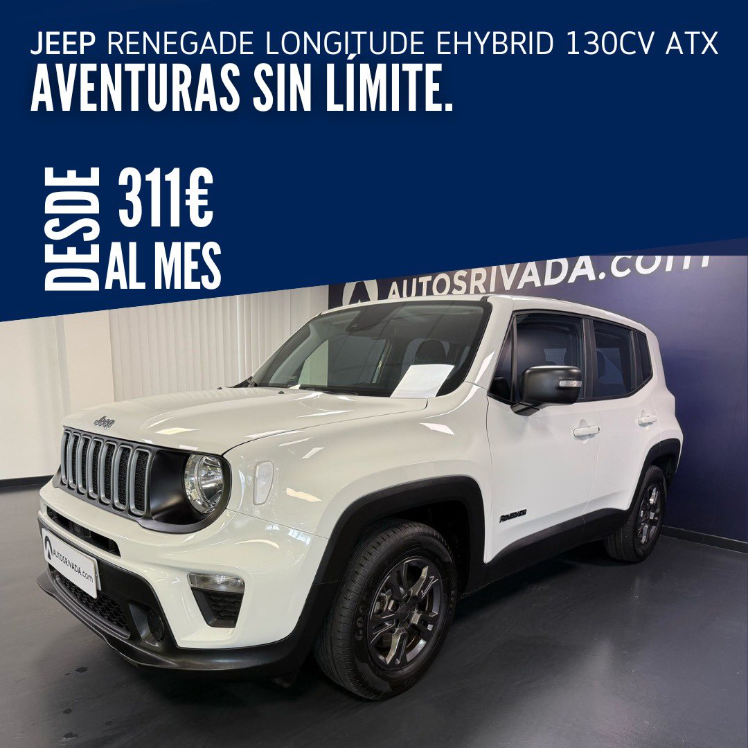 AutosRivada's tweet photo. El legado se transforma con una nueva generación del Renegade, ahora microhíbrido con pegatina ECO.

Contáctanos para más info en:
📩 marketing@autosrivada.com
📱 677 298 233
💻 https://t.co/U89A475M2k

#JEEP  #Renegade #CochesSegundaMano #CochesPontevedra #Mos #AutosRivada https://t.co/7F7JH4hwF5