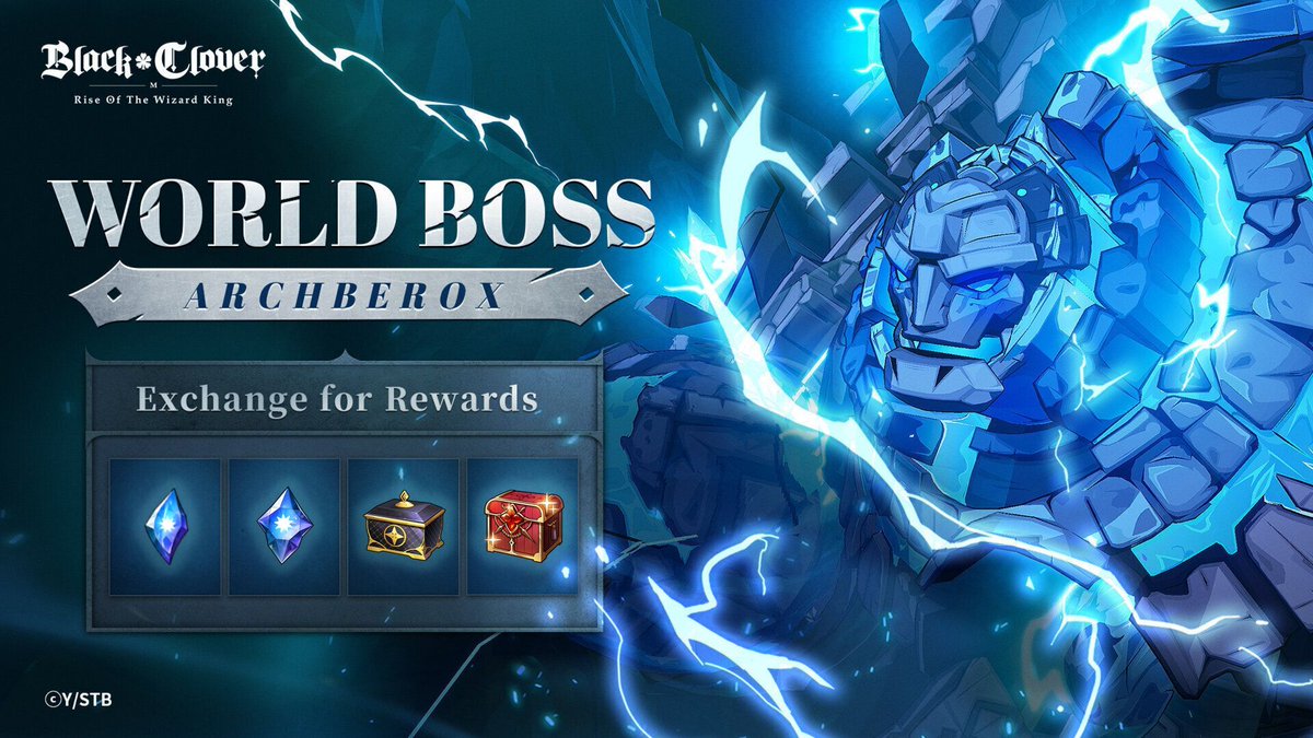 bclover_mobileg's tweet image. World Boss Coming - Archberox 🚨
The World Boss is going to join the fray ☠️
Challenge the tempest of Archberox with your squads of Mages to claim fantastic rewards!
📅Event Available: 2025/04/10 04:00 ~ 2025/04/17 03:59 (Server Time)
#BlackClover #BlackCloverM…