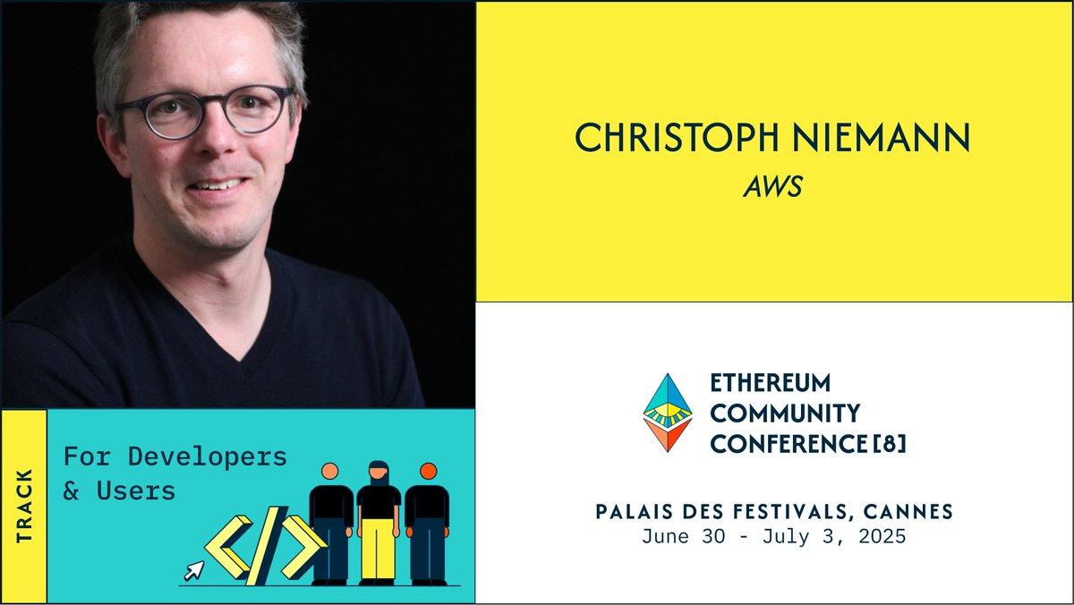 EthCC's tweet photo. Say hello to more EthCC[8] speakers!

Fabrizio Romano Genovese from 20squares, NeverLocal (@fabgenovese)
Track: 🧬 Zero Knowledge & Cryptography

Christoph Niemann from AWS (@chrisdotn)
Track: 💡 For Developers and Users

Nicolas Julia from Sorare (@ni2las)
Track: 🛠️ Built on Ethereum Demo

Sasha Tanase from Web3UX, Thesis, Mezo Network (@sasha_tanase)
Track: 📢 Product & Marketers

See you in Cannes! 💙💛🧡