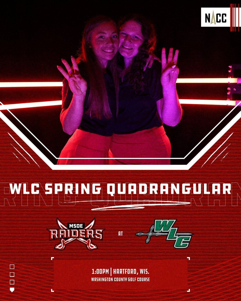 MSOE Raiders (@msoe_raiders) on Twitter photo 🚨MATCHDAY🚨
⛳️<a href="/MSOEWgolf/">MSOE Women’s Golf</a> at WLC Spring Quadrangular
⏰1:00 P.M.
📍Washington County Golf Course | Hartford, Wis.
#TheRaiderWay #d3golf 🚨MATCHDAY🚨
⛳️<a href="/MSOEWgolf/">MSOE Women’s Golf</a> at WLC Spring Quadrangular
⏰1:00 P.M.
📍Washington County Golf Course | Hartford, Wis.
#TheRaiderWay #d3golf