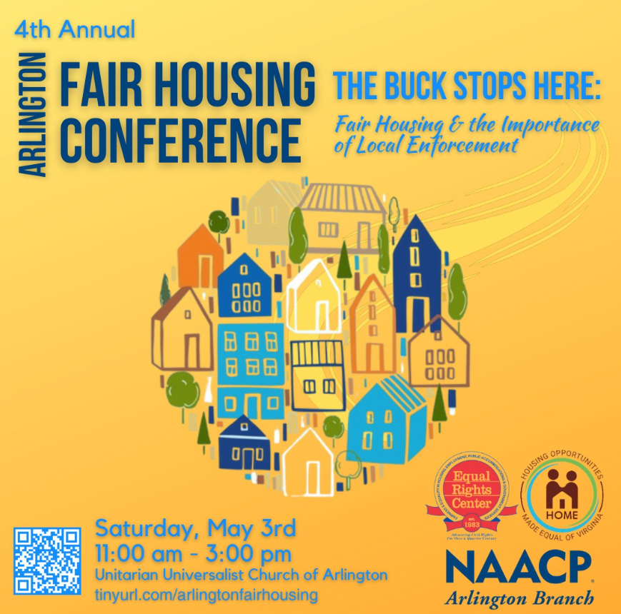 HOMEofVA's tweet photo. Mark you calendars now to ioin HOME, NAACP Arlington Branch, and The Equal Rights Center on May 3 in Arlington for the 4th Annual Arlington Fair Housing Conference. It's free, open to the public—and lunch is included. Register today: https://t.co/ZHm9waEnvT https://t.co/VL8pTIOv3g