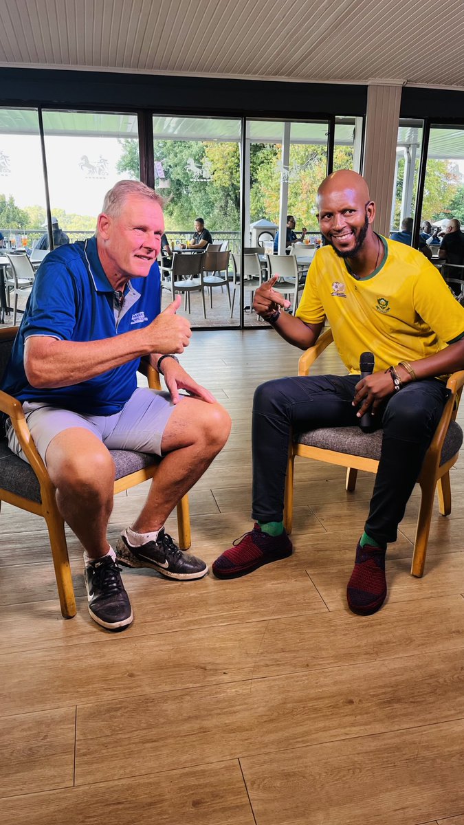 NetoMuyane's tweet photo. 1996 AFCON Winning captain Neil “Mokoko” Tovey with Africa’s Velvet Voice! #Mzansi’s Beautiful Game Documentary #Africa @ Play, Asideleli Siyashaya ⁦@channelafrica1⁩ ⁦@SAFA_net⁩ https://t.co/RPEbas9Qrc
