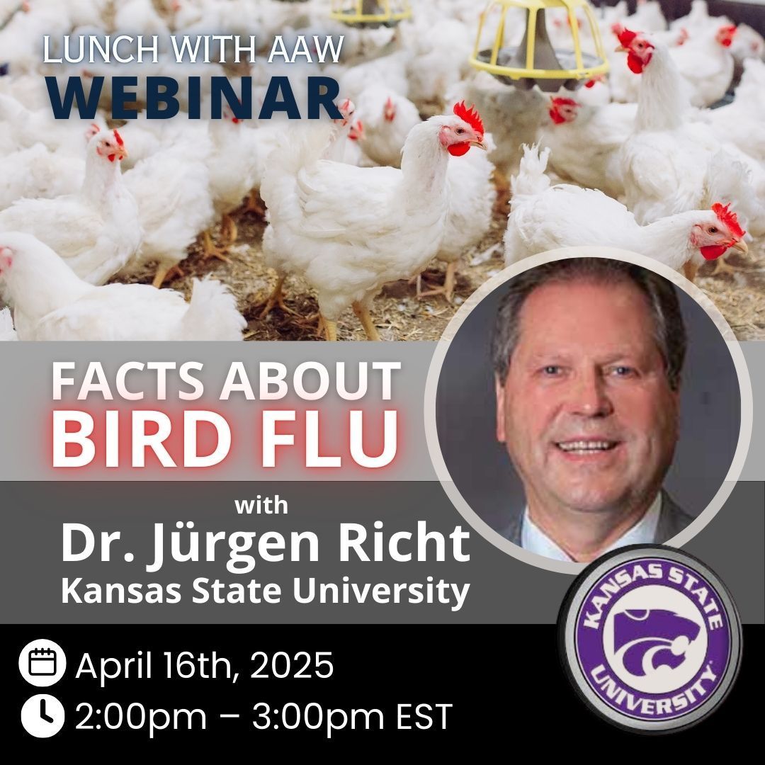 What does the latest research tell us about avian influenza? Join Dr. Jürgen Richt, a world-renowned veterinary scientist, for an inside look at the latest bird flu developments—and what they mean for YOU.

🔗 Register Now at buff.ly/xCTlIq8