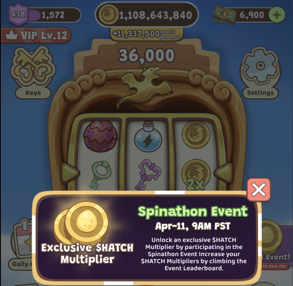 Are You Ready for $HATCH?

Only 24 hours left until the Spinathon event begins, and it will last for 3 days!

Your VIP level will play a role in the leaderboard, and we'll be competing for a share of 125,000 $HATCH.

To join ⬇️
hatchkings.revolvinggames.com/?ref=crzoro