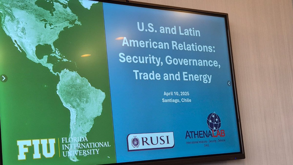 🔴 AHORA 🔴 Durante el día de hoy se está llevando a cabo la conferencia  “U.S. and Latin American Relations: Security, Governance, Trade and Energy”, organizada por <a href="/AthenaLabOrg/">AthenaLab</a>, <a href="/RUSI_org/">RUSI</a> y <a href="/FIU/">FIU</a>