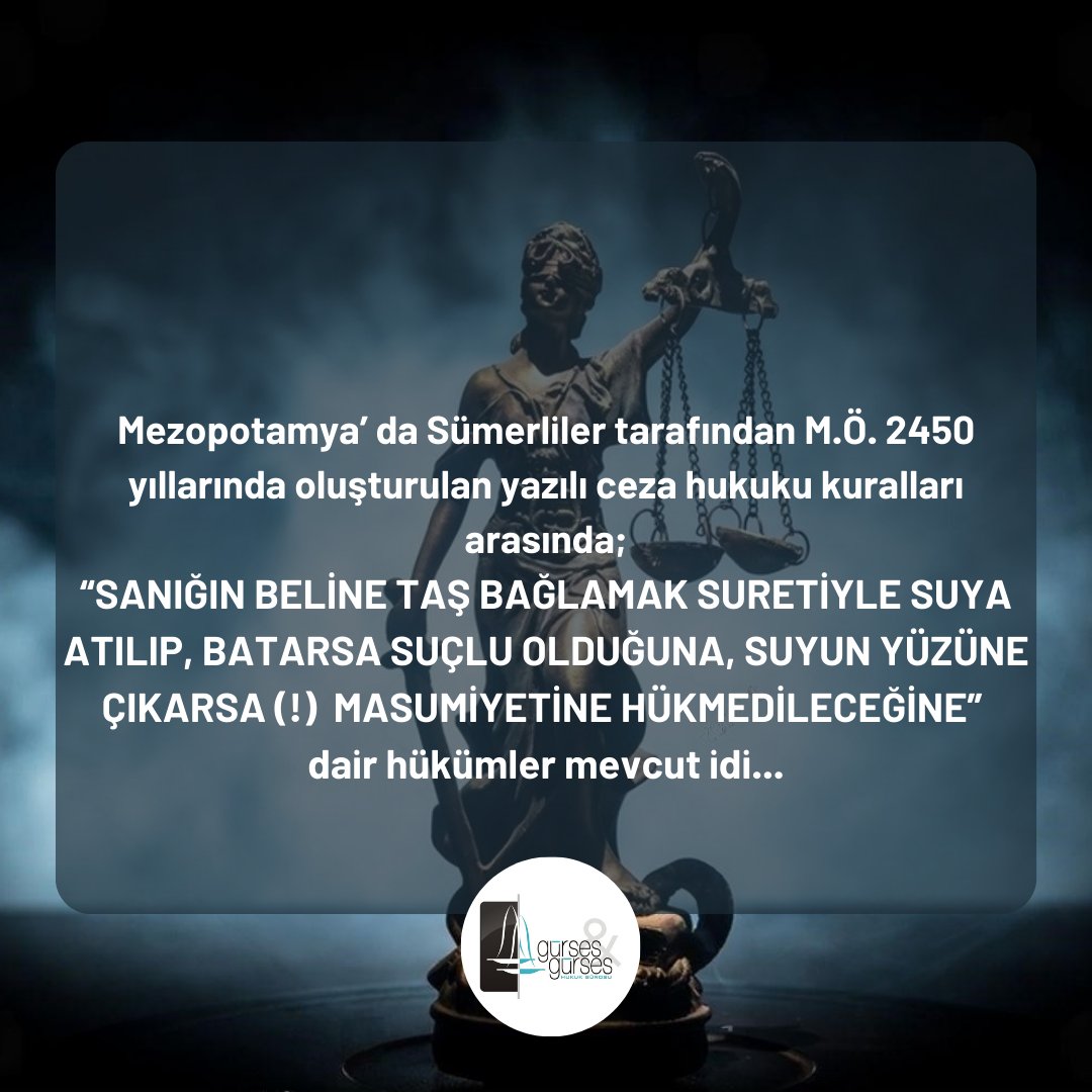 Tarihten günümüze ispat teorisi. Bu kadar kolay: Suçsuzsan suyun yüzüne çıkarsın. Herkes suçsuzluğunu ispat edene kadar suçludur...