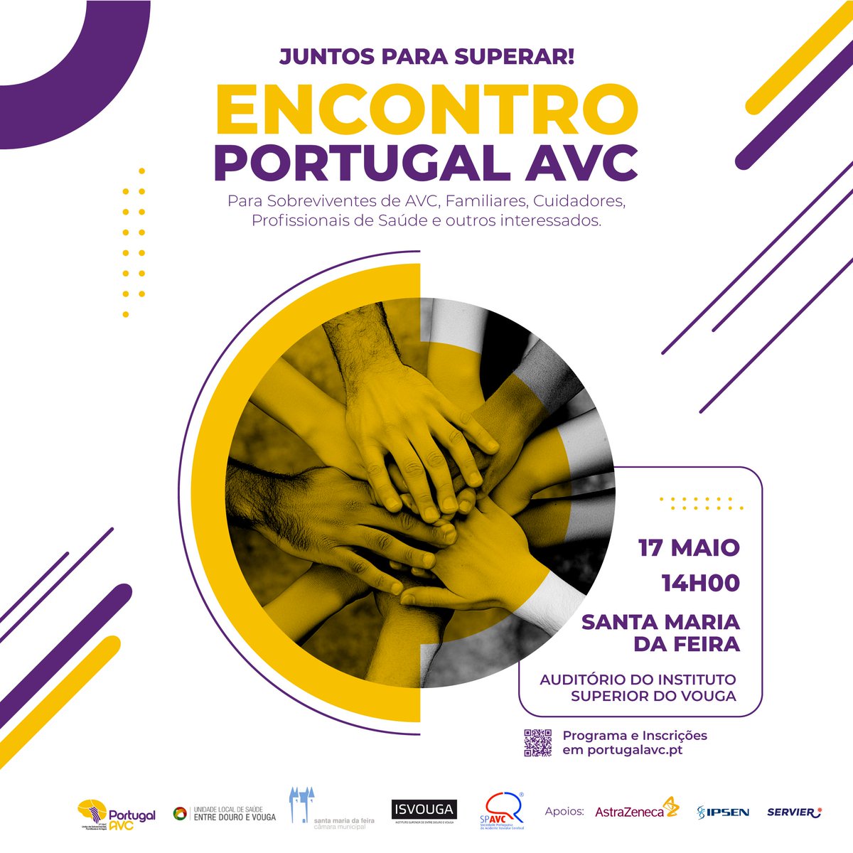 PortugalAVC's tweet photo. Em 17.MAIO realiza-se um “Encontro Portugal AVC – Juntos para Superar!’’, desta vez em SANTA MARIA DA FEIRA.
Para Sobreviventes de AVC, Familiares/Cuidadores, Profissionais de Saúde e outros interessados. Inscreva-se em https://t.co/4jEZEl7y8t, onde está disponível o programa. https://t.co/oLqGvofR5F