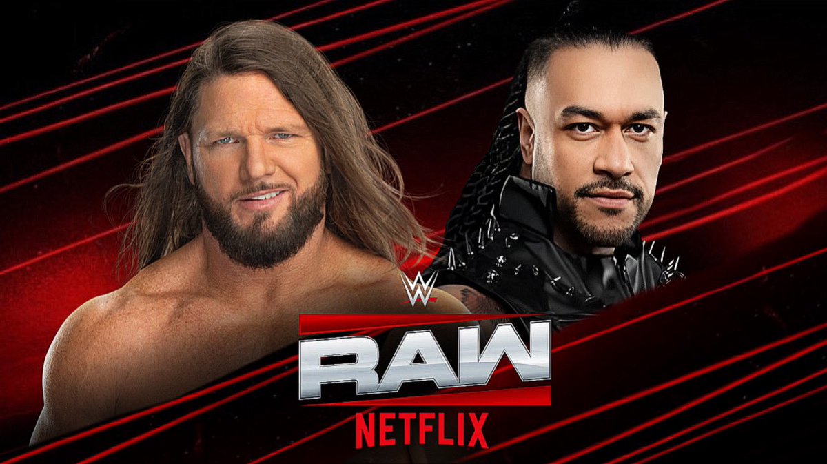 2KEIsLive's tweet photo. AJ Styles has been in a bit of a rut after losing his opportunity at the gold here on RAW, but there’s always time to bounce back. Unfortunately, he’s got a tall task ahead of him in the form of Damian Priest! Who’ll win? https://t.co/6PVlVP8fqT
