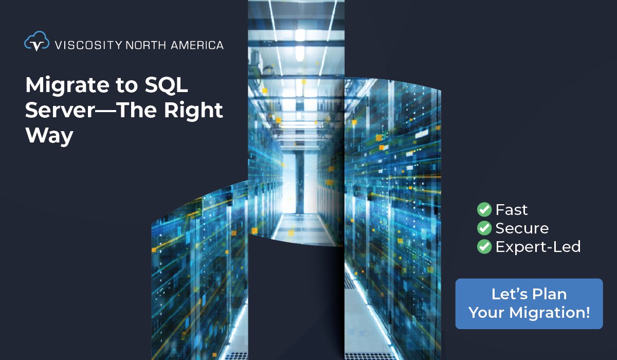 ViscosityNA's tweet photo. 🚨 Migrating from #Oracle or DB2 to #SQL Server? Don't risk downtime or #dataloss for your data. Our Certified #SQLExperts ensure seamless, stress-free transition.

Book a consultation: https://t.co/p3UiHekIlg 
#TechSolutions #Microsoft #datasecurity #cloudstrategy #EnterpriseIT https://t.co/wZ1uxPugUM