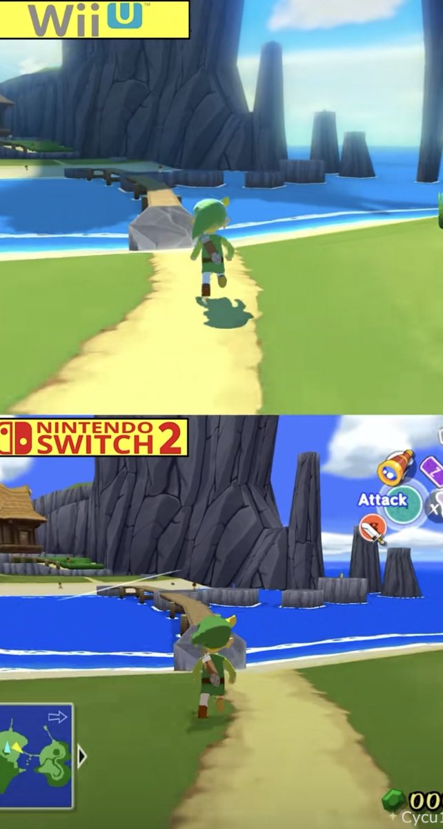 FeilexYT's tweet photo. Estaba navegando en Tiktok y ¿Cómo cojones me vas a comparar un remaster lanzado en Wii U y el juego original de Gamecube corriendo emulado en una Nintendo Switch 2? 💀 https://t.co/S1hpBtoieL
