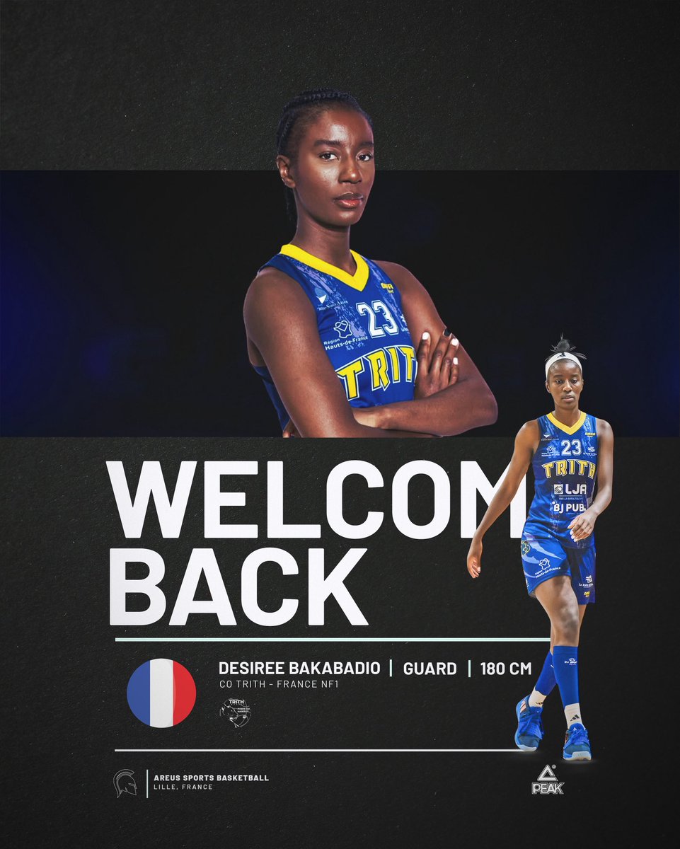 AreusSports's tweet photo. Areus Sports is excited to welcome guard Desiree Bakabadio to #TeamAreus! 🏀 🇫🇷 

#NewClient #Welcome #SkyIsTheLimit #TheJourney #ProBasketball #France #NF1 #CoTrith #Guard https://t.co/K4BRFntebJ