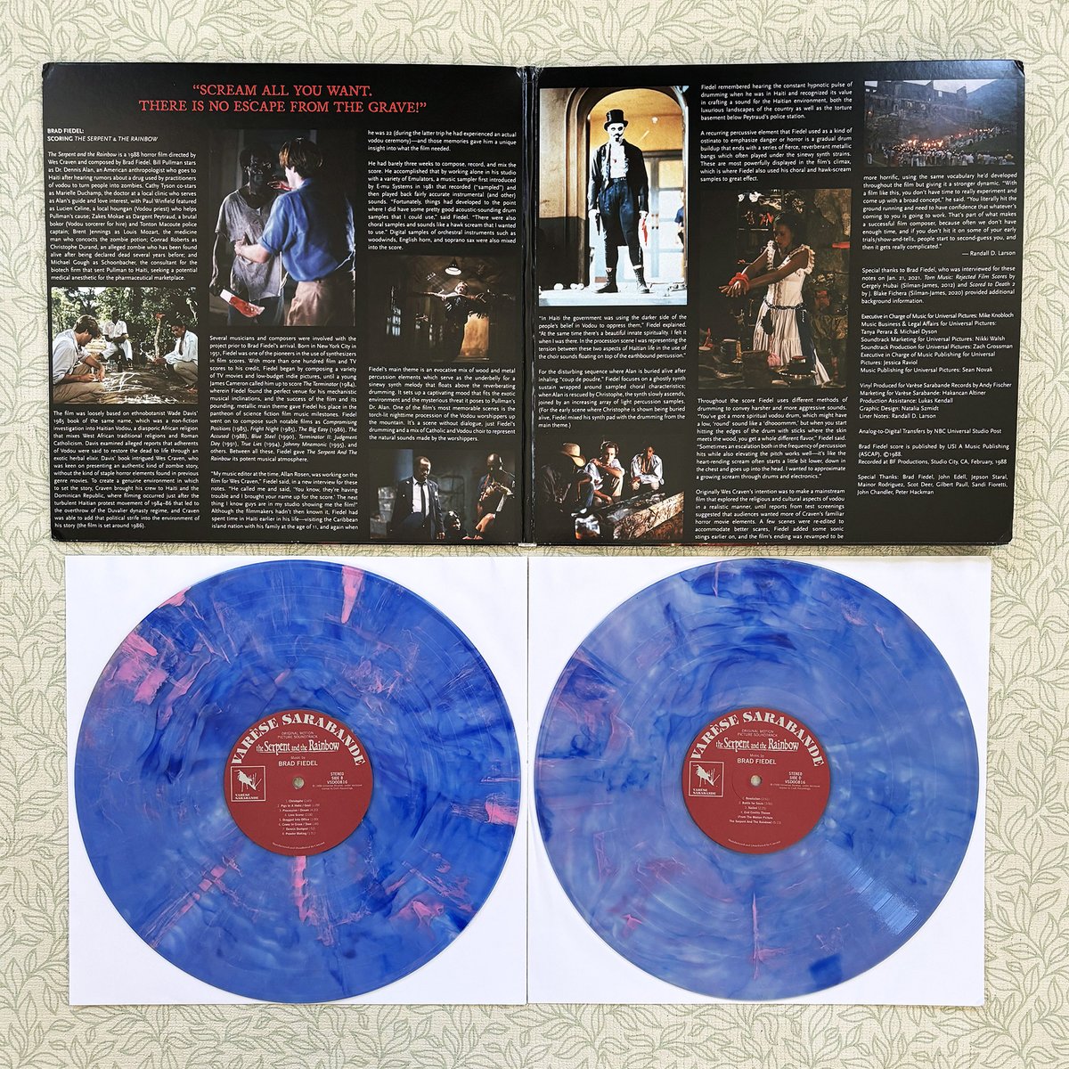 Alex DiVincenzo (@alexislegend) on Twitter photo Keep an eye out for Wes Craven's The Serpent and the Rainbow on <a href="/recordstoreday/">Record Store Day</a> this weekend!
Limited to 1,800, Brad Fiedel's (The Terminator, Terminator 2, Fright Night) score is pressed on 2xLP Vodou Blue colored vinyl by <a href="/VareseSarabande/">Varèse Sarabande Records</a>. Keep an eye out for Wes Craven's The Serpent and the Rainbow on <a href="/recordstoreday/">Record Store Day</a> this weekend!
Limited to 1,800, Brad Fiedel's (The Terminator, Terminator 2, Fright Night) score is pressed on 2xLP Vodou Blue colored vinyl by <a href="/VareseSarabande/">Varèse Sarabande Records</a>.
