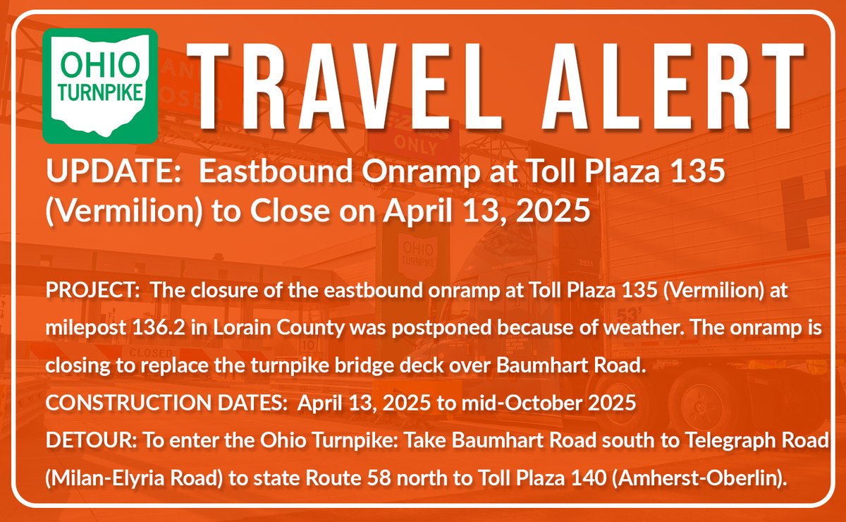 Ohio Turnpike (@ohioturnpike) on Twitter photo 