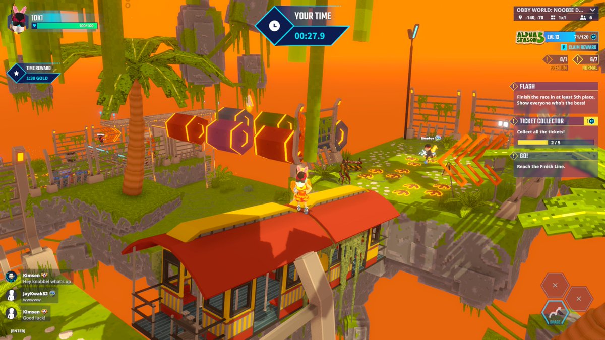 KarinaDekanenko's tweet photo. Who wants to race me in Obby World? @TheSandboxGame 🏃‍♂️💨 🏁 https://t.co/UOrU5kBBhB #AlphaSeason5 https://t.co/LB3pBXKN0f