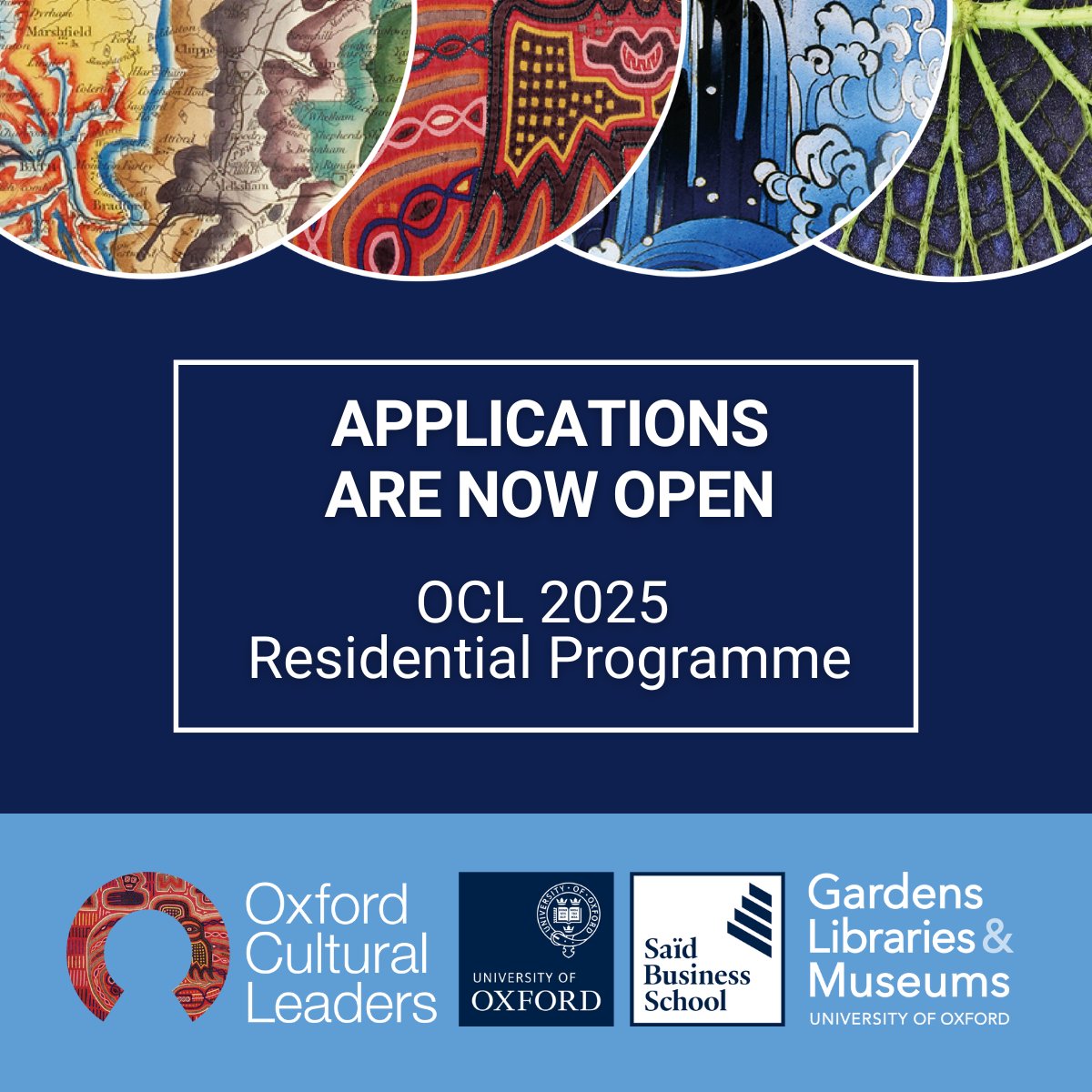 🌟 Ambitious leaders in arts &amp; culture—applications are open for the Oxford Cultural Leaders programme! 🌟
Set in stunning Oxford, this transformative experience is delivered by <a href="/UniofOxford/">University of Oxford</a>'s Gardens, Libraries and Museums and the <a href="/OxfordSBS/">Saïd Business School</a>. 🏛️

🚀  buff.ly/3RHbWYK