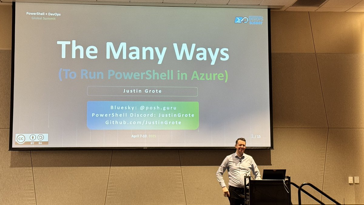 Hailey Phillips | MVP (@allwayshype) on Twitter photo Day 4 of #PSHSummit25 and stoked to listen to <a href="/JustinWGrote/">Justin Grote</a> give us the crashcourse on all of the ways to #Azure 🤝 #PowerShell
#PSHSummit Day 4 of #PSHSummit25 and stoked to listen to <a href="/JustinWGrote/">Justin Grote</a> give us the crashcourse on all of the ways to #Azure 🤝 #PowerShell
#PSHSummit