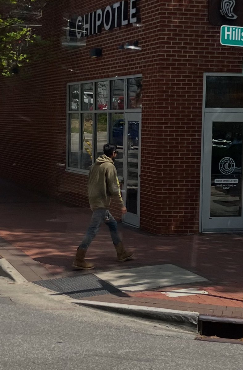 Indian on Hillsborough wearing jeans tucked into boots. My culture is not your costume, Rajput #shrink