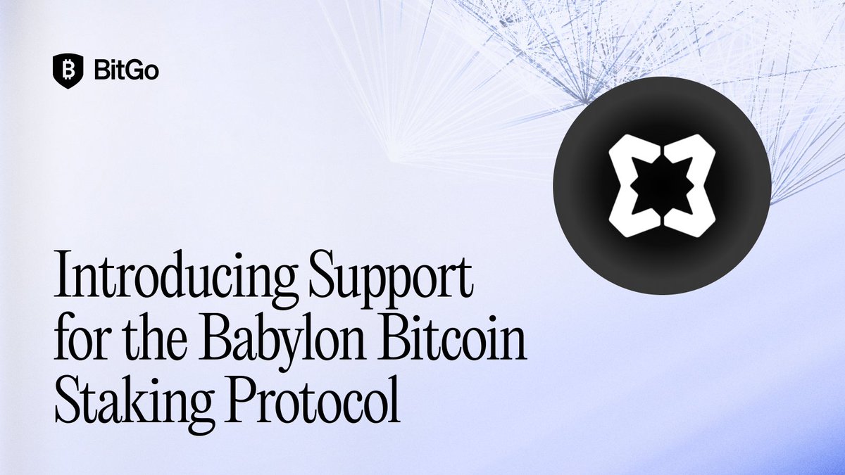 BitGo's tweet photo. BitGo now supports the @babylonlabs_io Bitcoin-native staking protocol—giving institutions a secure, compliant path to earn on BTC straight from secure custody.

We're honored to be a trusted custodian powering this next chapter of BTCFi.

Learn more 👉 https://t.co/VNuW8gC9F7 https://t.co/AkU5mpZhoj