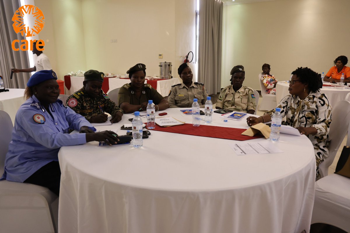 CareSouthSudan's tweet photo. Today in Juba, YWCA &amp; CARE under the #SWoMo project funded by #BMZ  hosted a pivotal dialogue on women’s role in peace &amp; security. Leaders pledged action on WPS, political participation &amp; de-escalation efforts amid rising tensions. 41 stakeholders attended. #WomenPeaceSecurity https://t.co/H4UxKBIGhI