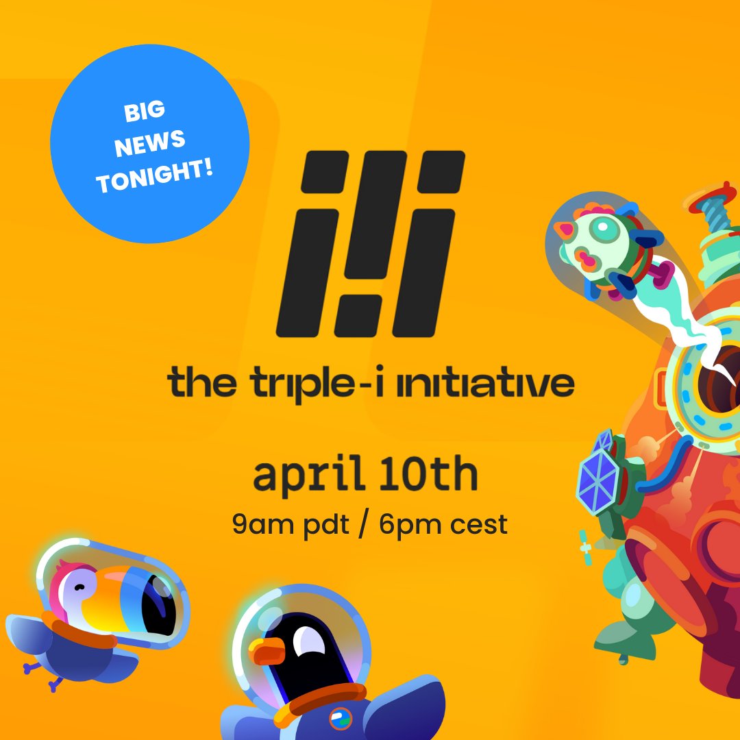 The Triple-i Showcase is happening NOW – tune in for a special Star Birds announcement! 🚀

iii-initiative.com | twitch.tv/iii_initiative
#iiishowcase