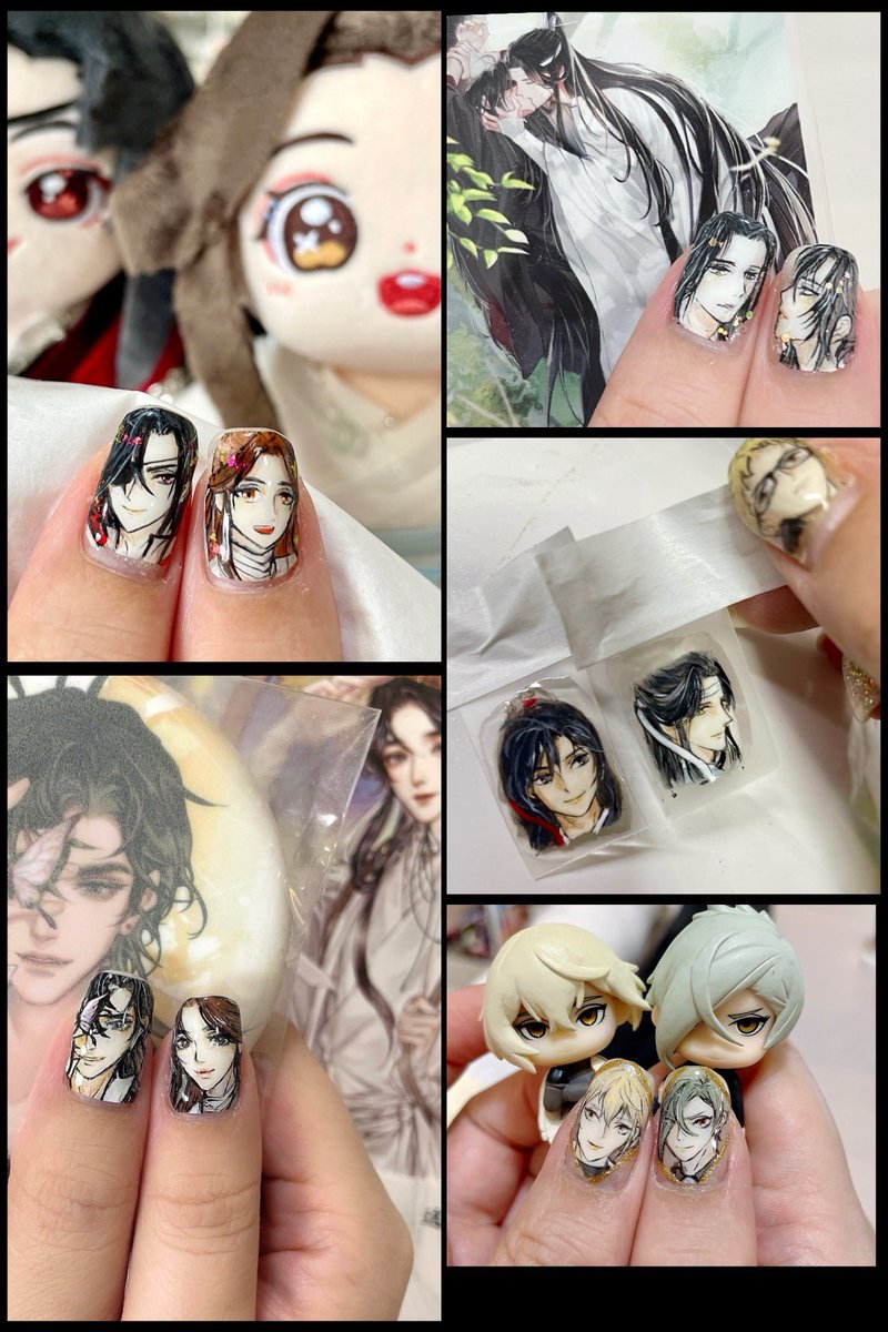dami4444's tweet image. 花怜との楽しい日々をつぶやいています♩

　　　　　　　🦋🌸

#天官賜福 #花城 #謝憐 #谢怜 #魔道祖師 
#ぬい活 #痛ネイル