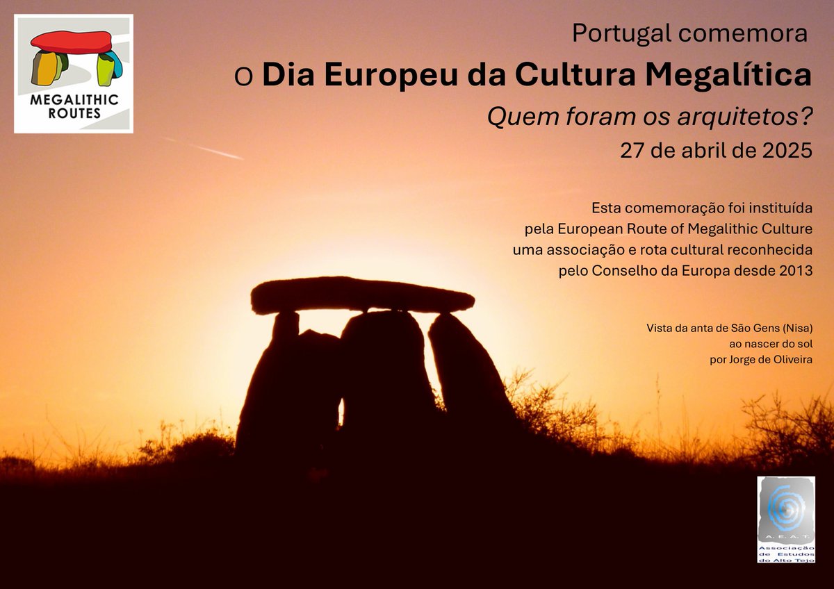 Hoje celebramos o Dia Europeu da Cultura Megalítica  Ι Today we celebrate the European Day of Megalithic Culture

@associacaodeestudosdoaltotejo
#GeoparkNaturtejo #NaturtejoGeopark
#UNESCOGeoparks
#10YearsGeoparks