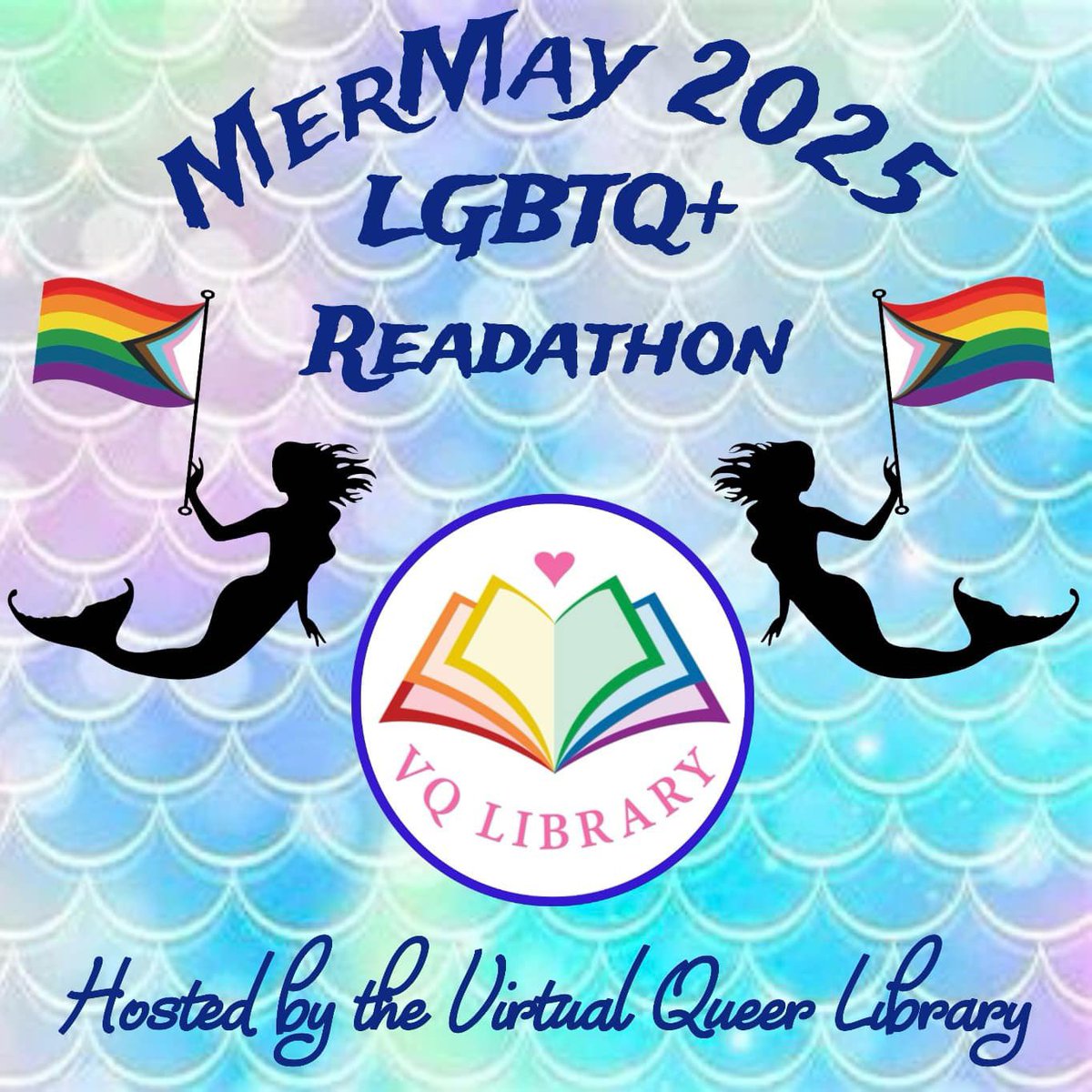 VQLibrary's tweet image. We had so much fun at @TRReadathon that we’re doing it again! …kind of.
We’re hosting a MerMay reading event where we encourage people to read LGBTQ+ books featuring merfolk/ sea creatures! Signup form and suggested reading list in our 🌲!! #MerMay #MerMay2025
