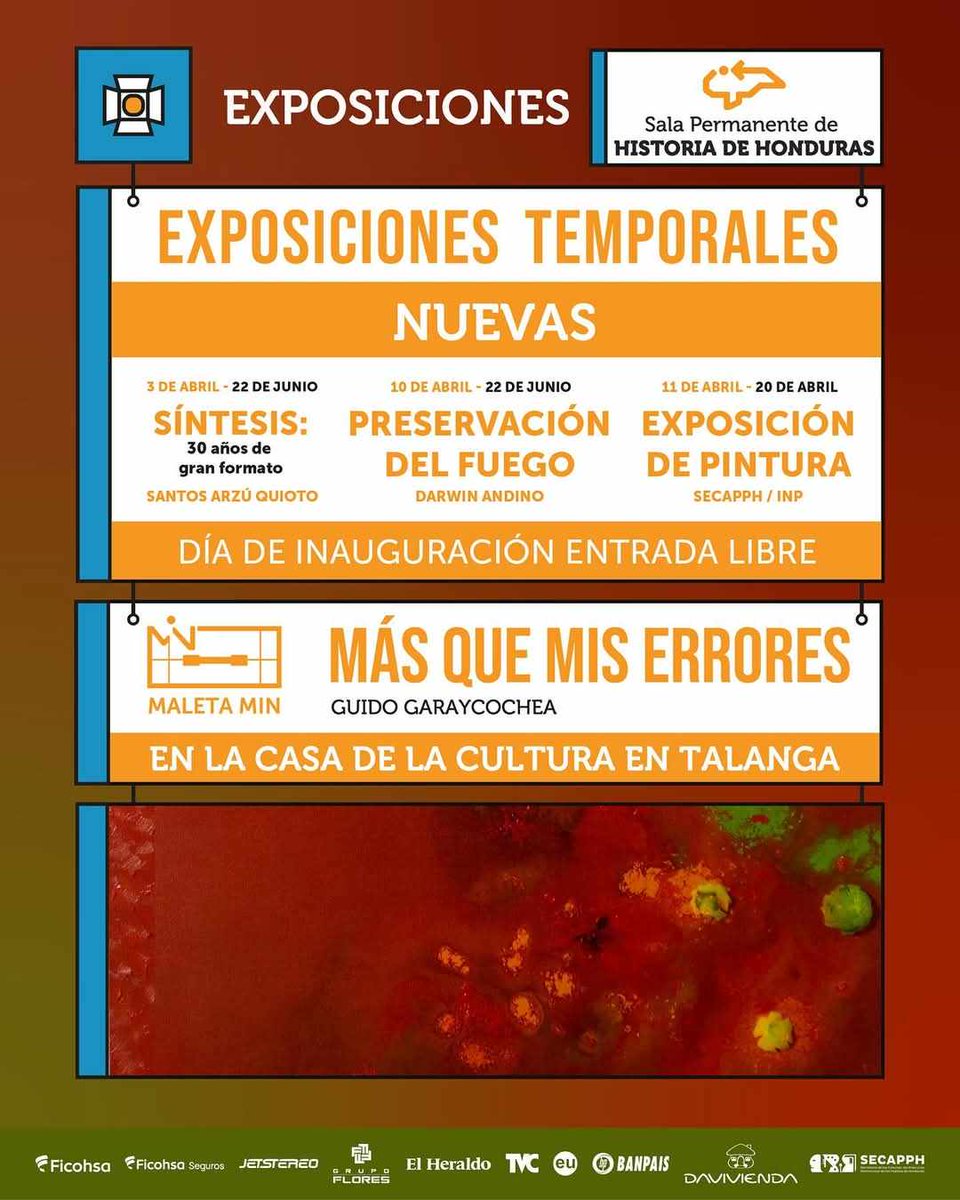 CCCTeg's tweet photo. Nos vemos en el @minhonduras
Les invitamos a seguir la agenda del mes de abril en  el MIN. Nuestros horarios habituales: martes a sábado de 9:00 a. m. a 5:00 p. m. y domingo de 10:00 a. m. a 4:00 p. m. #VenitealMIN 
¡Te esperamos! https://t.co/U8aWGn8Rq4