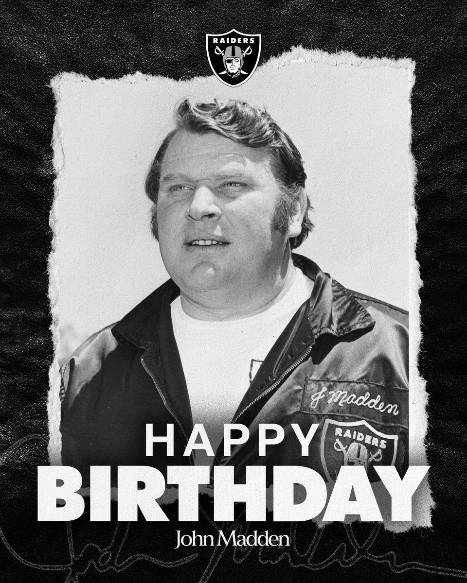 One of a kind.

Remembering the late Hall of Famer John Madden on his 89th birthday.