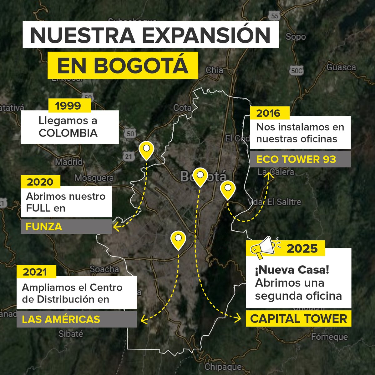 Nos enorgullece seguir creciendo y fortaleciendo nuestra presencia en la ciudad que nos recibió hace más de dos décadas 💛