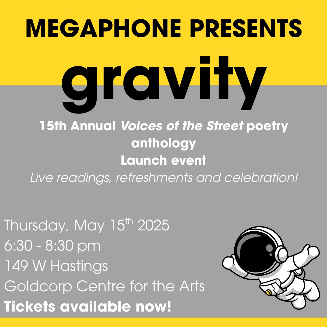 Secure your Early Bird tickets today for our poetry anthology launch event happening on Thursday, May 15th from 6:30 - 8:30! eventbrite.ca/e/voices-of-th…