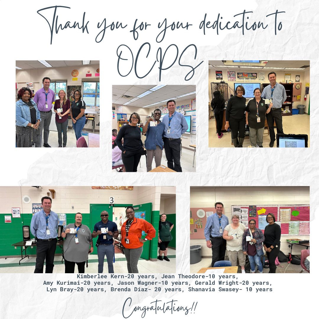 PiedmontlakesMs's tweet photo. Celebrating years of service with OCPS!! 10 and 20 years!! #unstoppable #ocps #10yearsinservice #20yearsinservice #OCPSmilestones @OCPS @Plms_JMontg2265 https://t.co/xXSwlyj7NG