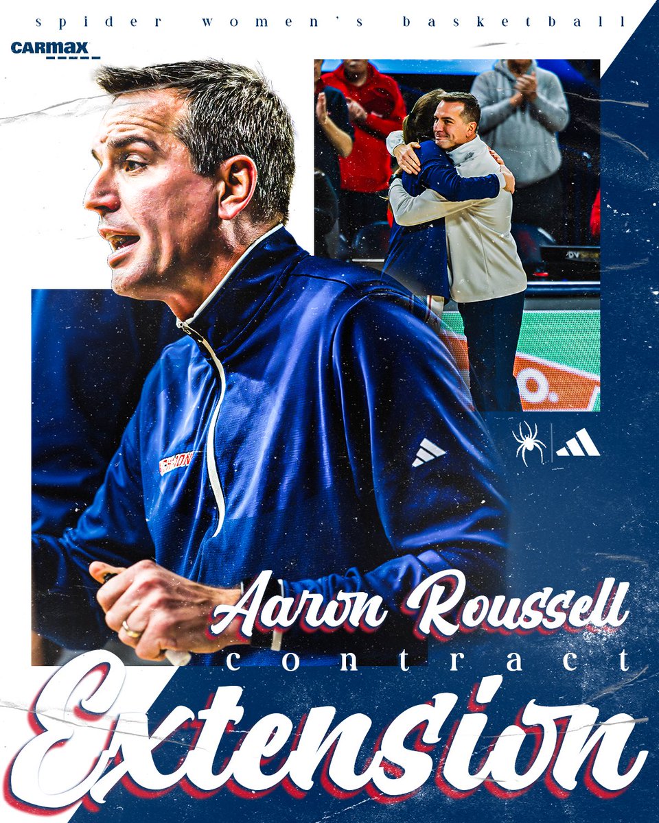 Contract &gt;&gt; 𝙀𝙭𝙩𝙚𝙣𝙙𝙚𝙙 🕷️🏀

@spiderathletics // #URHere
Coach Roussell has officially signed a contract extension with the Spiders! 🫰

📰 – spides.us/4j1mOeV