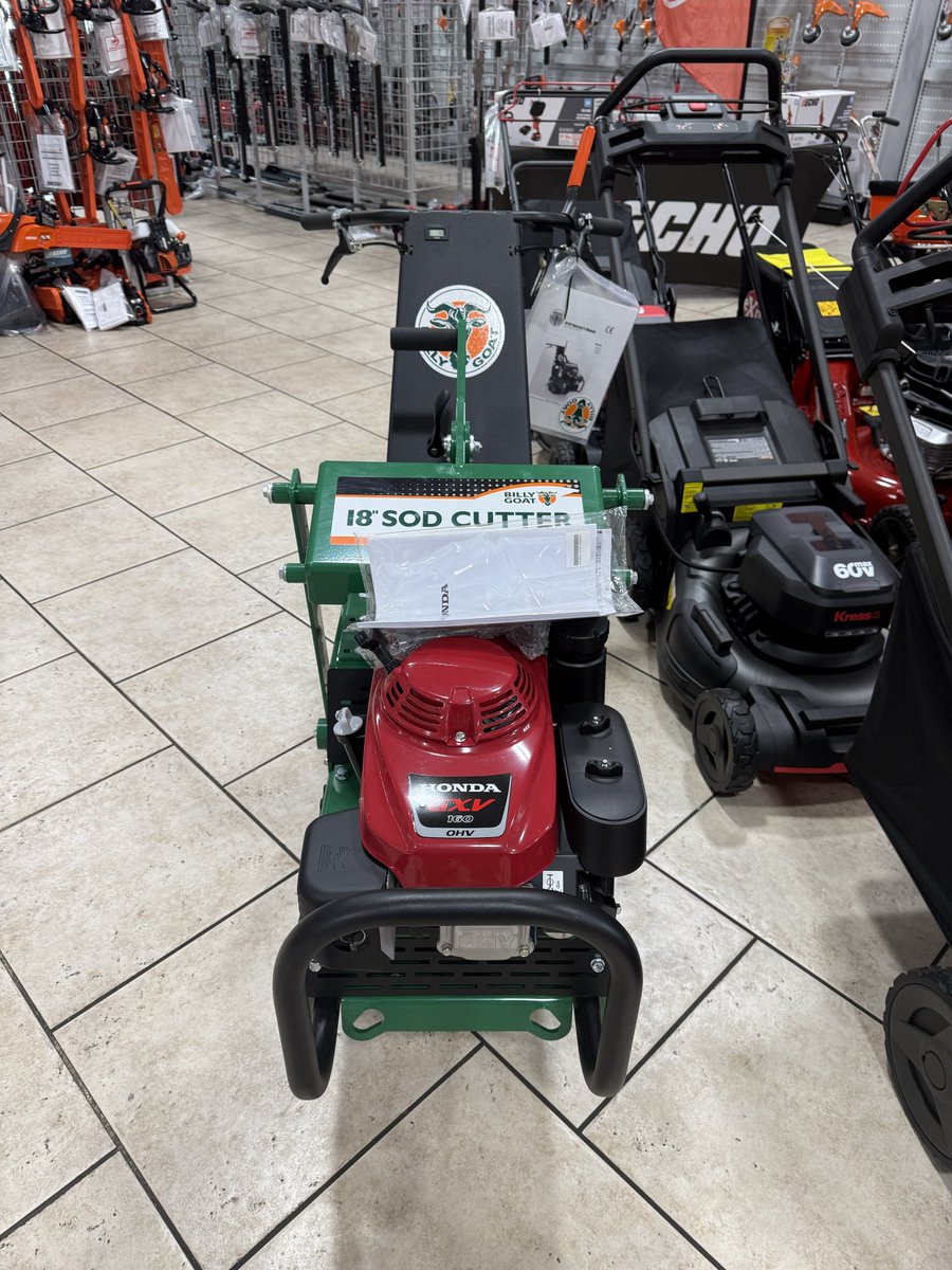 GreenThumbMower's tweet photo. Get ready to transform your yard with our BillyGoat sod cutter, now on sale during the show! 🌱 Perfect for easy landscaping, it’s time to dig in and make your lawn dreams come true. Don’t miss out! 🏡✨ https://t.co/ZNykhnsqZQ