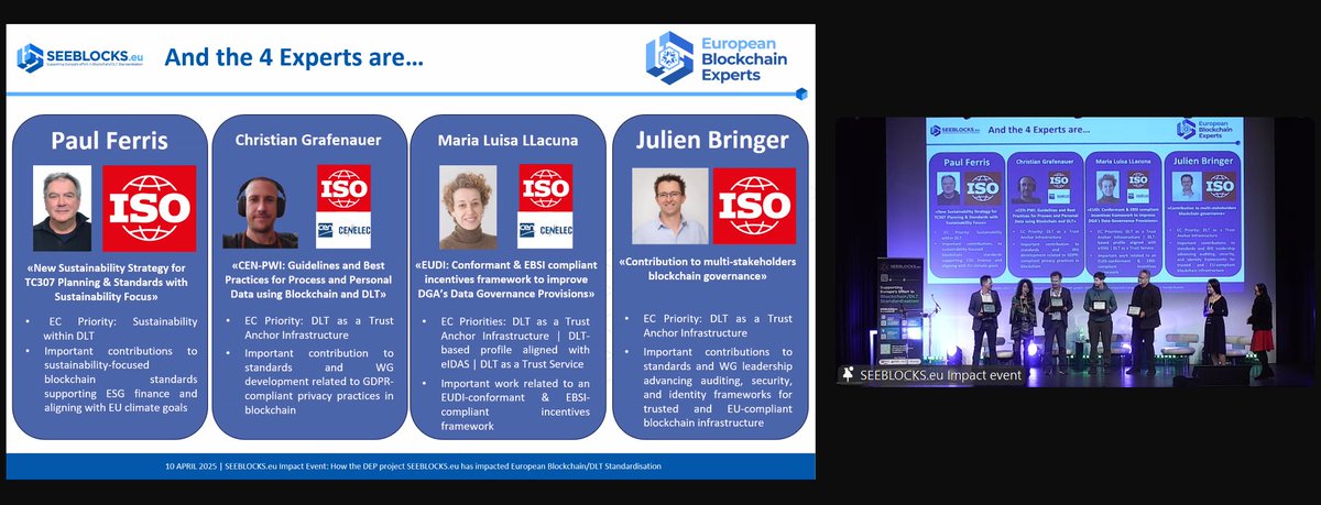 🏆 Our fourth #Expert is Julien Bringer, with "Contribution to multi-stakeholdes blockchain governance"!

Join the Ceremony: seeblocks.eu/events/seebloc…