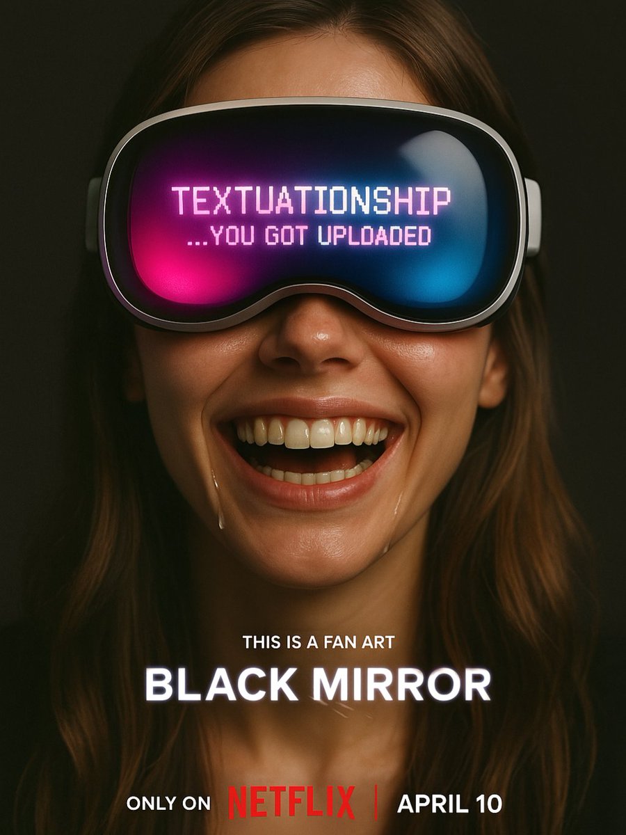 NYCBee99's tweet photo. QT BLACK MIRROR Poster
Nice guy upgrade 🤖😆
Prompt credit @hc_dsn
#AIart #digitalart #netflix #BlackMirror #theupload https://t.co/dKpXfqbAp1
