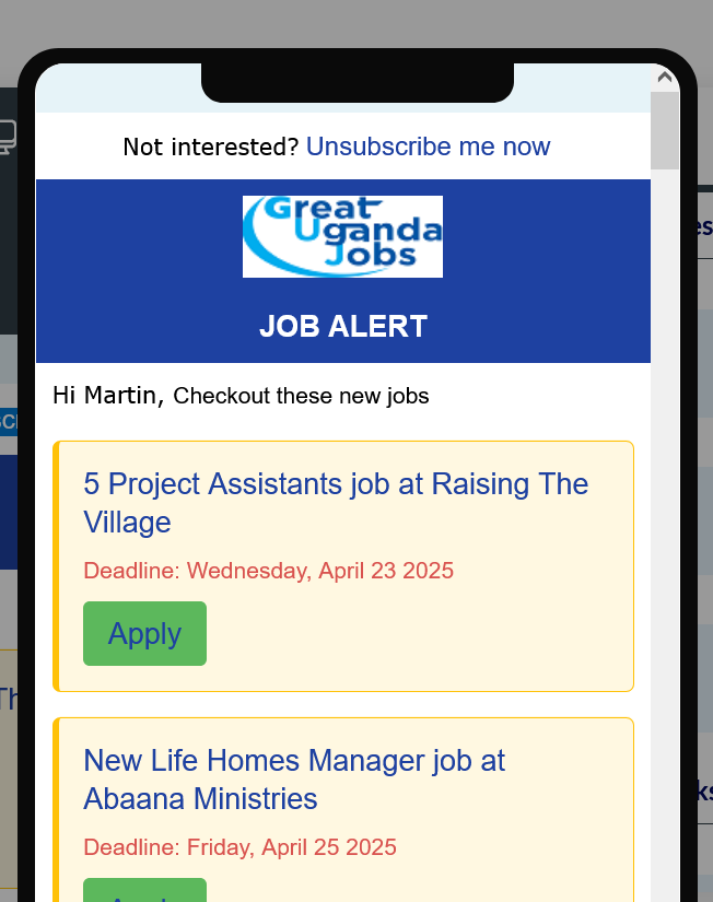 mubmart7's tweet image. Today we launched our new Job Alert Format on Great Uganda Jobs