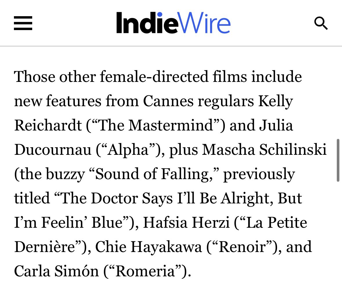 Girls on Tops (@girlsontopstees) on Twitter photo Female filmmakers
<a href="/Festival_Cannes/">Festival de Cannes</a>
👏 👏 👏
✨
Amélie Bonnin
Julia Ducournau
Kelly Reichardt
Masha Schilinski
Hafsia Herzi
Chie Hayakawa
Carla Simón
✨
#Cannes2025 Female filmmakers
<a href="/Festival_Cannes/">Festival de Cannes</a>
👏 👏 👏
✨
Amélie Bonnin
Julia Ducournau
Kelly Reichardt
Masha Schilinski
Hafsia Herzi
Chie Hayakawa
Carla Simón
✨
#Cannes2025