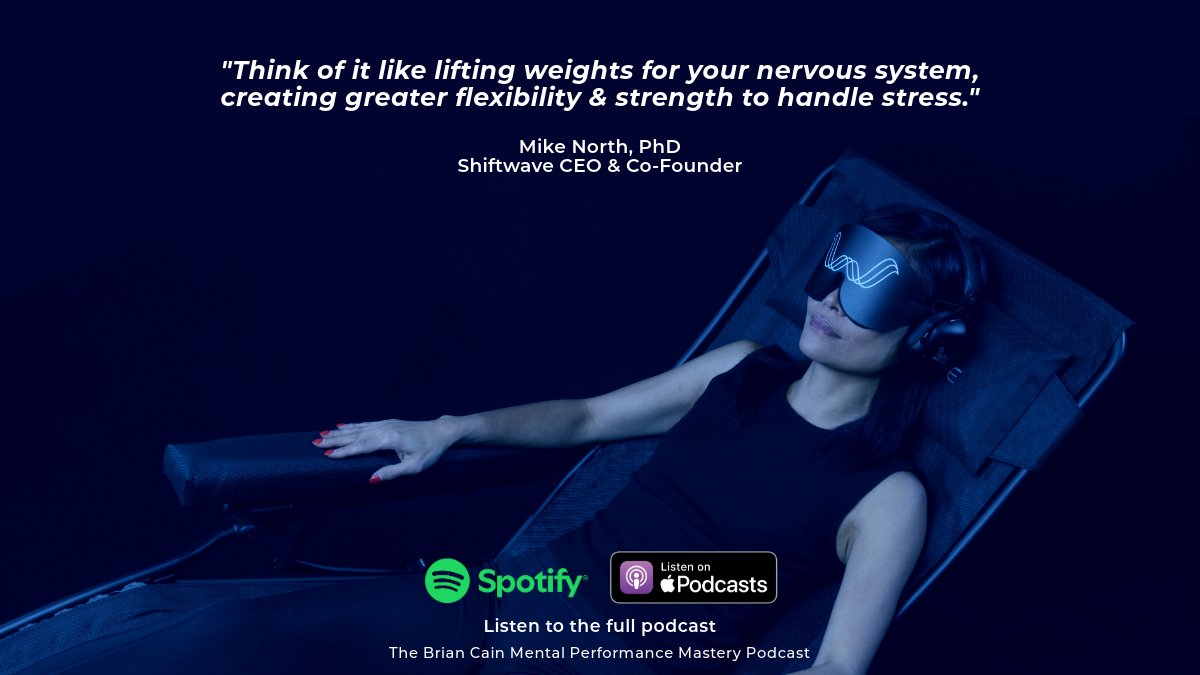 "What we do is cycle you between sympathetic &amp; parasympathetic states. Think of it like lifting weights for your nervous system - creating greater flexibility &amp; strength to handle stress." Mike North, PhD.

🎙️Listen: podcasts.apple.com/us/podcast/the…

 #MentalStrength #StressResilience