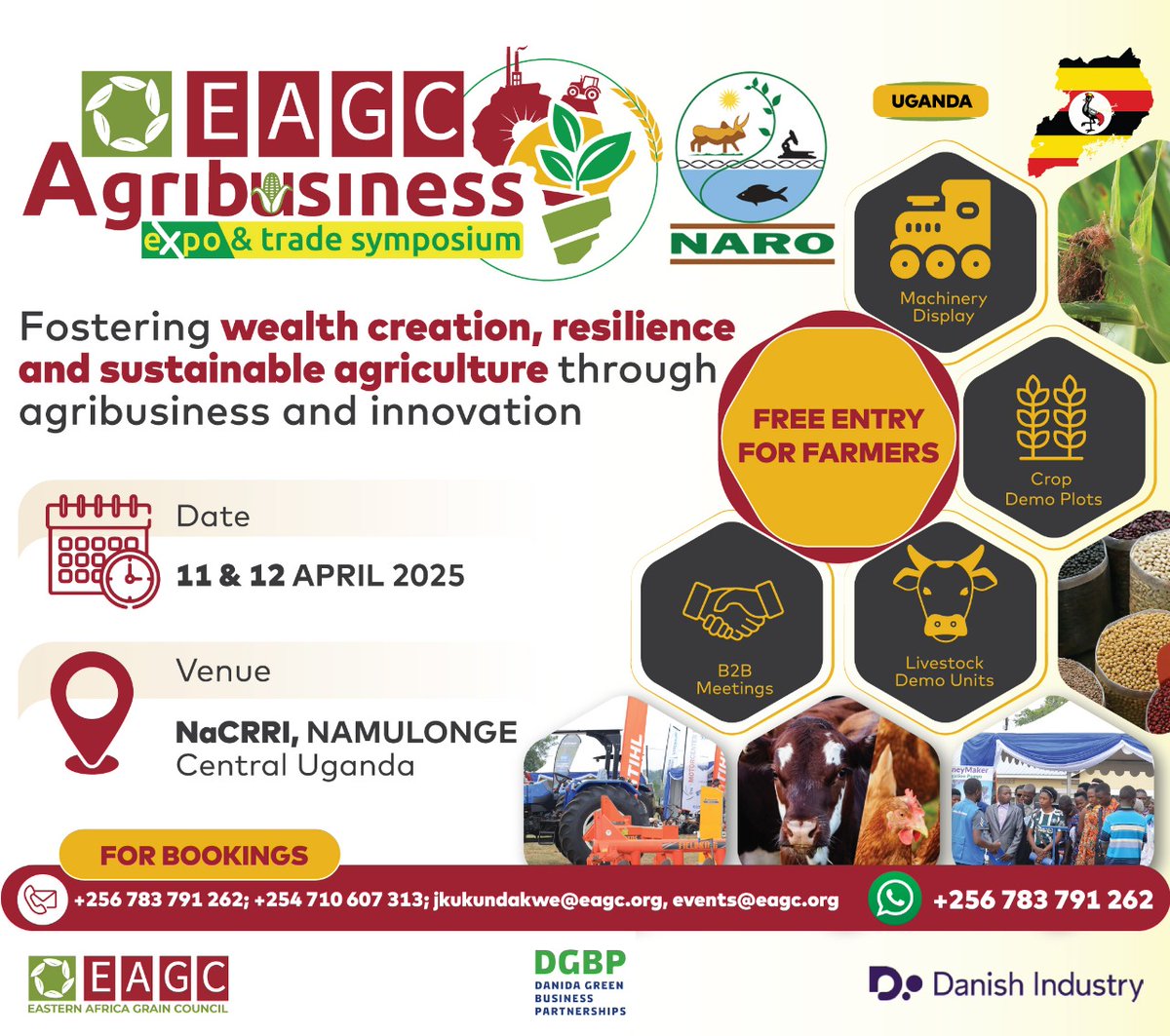 NARO-NaCRRI-Namulonge (@naro_nacrri) on Twitter photo π¨TOMORROW IS THE DAY! π¨
All roads lead to <a href="/NARO_NaCRRI/">NARO-NaCRRI-Namulonge</a> for our first-ever #Agribusiness #Expo & Trade Symposium, in collaboration with the East African Grain Council.
We're excited about the #partnerships, & #market opportunities this event will create for all stakeholders. π¨TOMORROW IS THE DAY! π¨
All roads lead to <a href="/NARO_NaCRRI/">NARO-NaCRRI-Namulonge</a> for our first-ever #Agribusiness #Expo & Trade Symposium, in collaboration with the East African Grain Council.
We're excited about the #partnerships, & #market opportunities this event will create for all stakeholders.