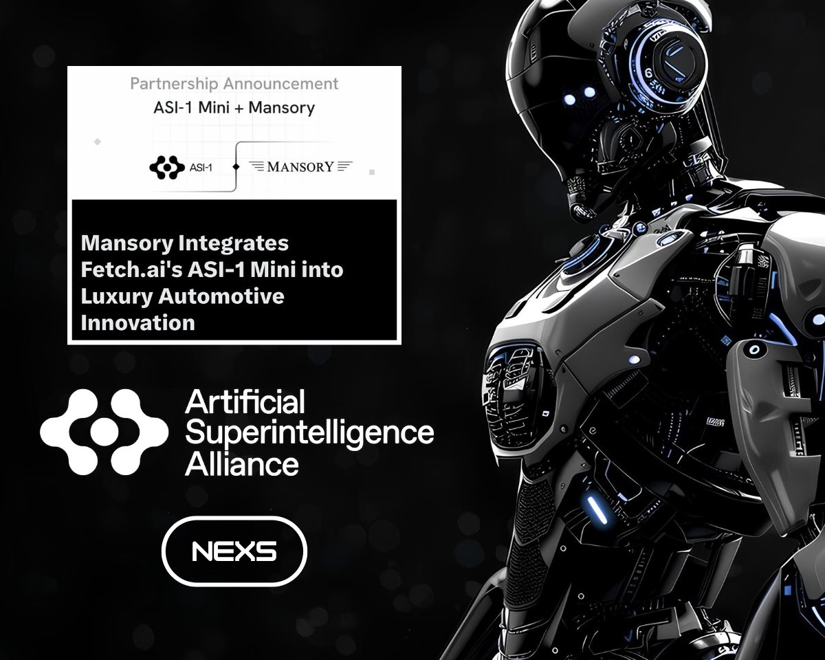 neXs_ai's tweet image. ▪️ $FET ▪️

BREAKING 🚨

𝗔𝗦𝗜-𝟭 𝗠𝗜𝗡𝗜 just entered the fast lane— 
now powering luxury automotive performance with the artisan experts over at @MANSORYofficial 

By integrating with Fetch.ai, Mansory’s custom vehicle cleints will now experience enhanced…