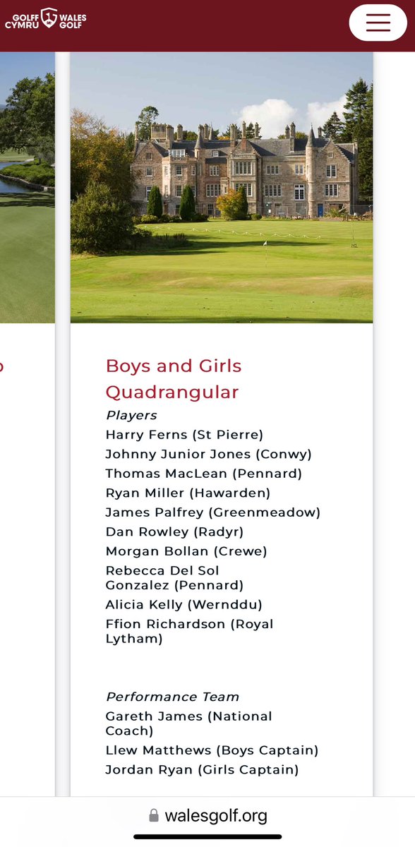 Hard work, commitment &amp; determination pays off - Harry has been selected to play for Wales in the Boys &amp; Girls Quadrangular Match next week at Enniscrone Golf Club in Ireland 🏴󠁧󠁢󠁷󠁬󠁳󠁿🏌️‍♂️⛳️ <a href="/PEchepstow1/">PE@chepstow</a> <a href="/chepstowschool/">Chepstow School</a> Good luck to the whole team.